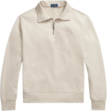 Polo Ralph Lauren cream quarter zip sweatshirt